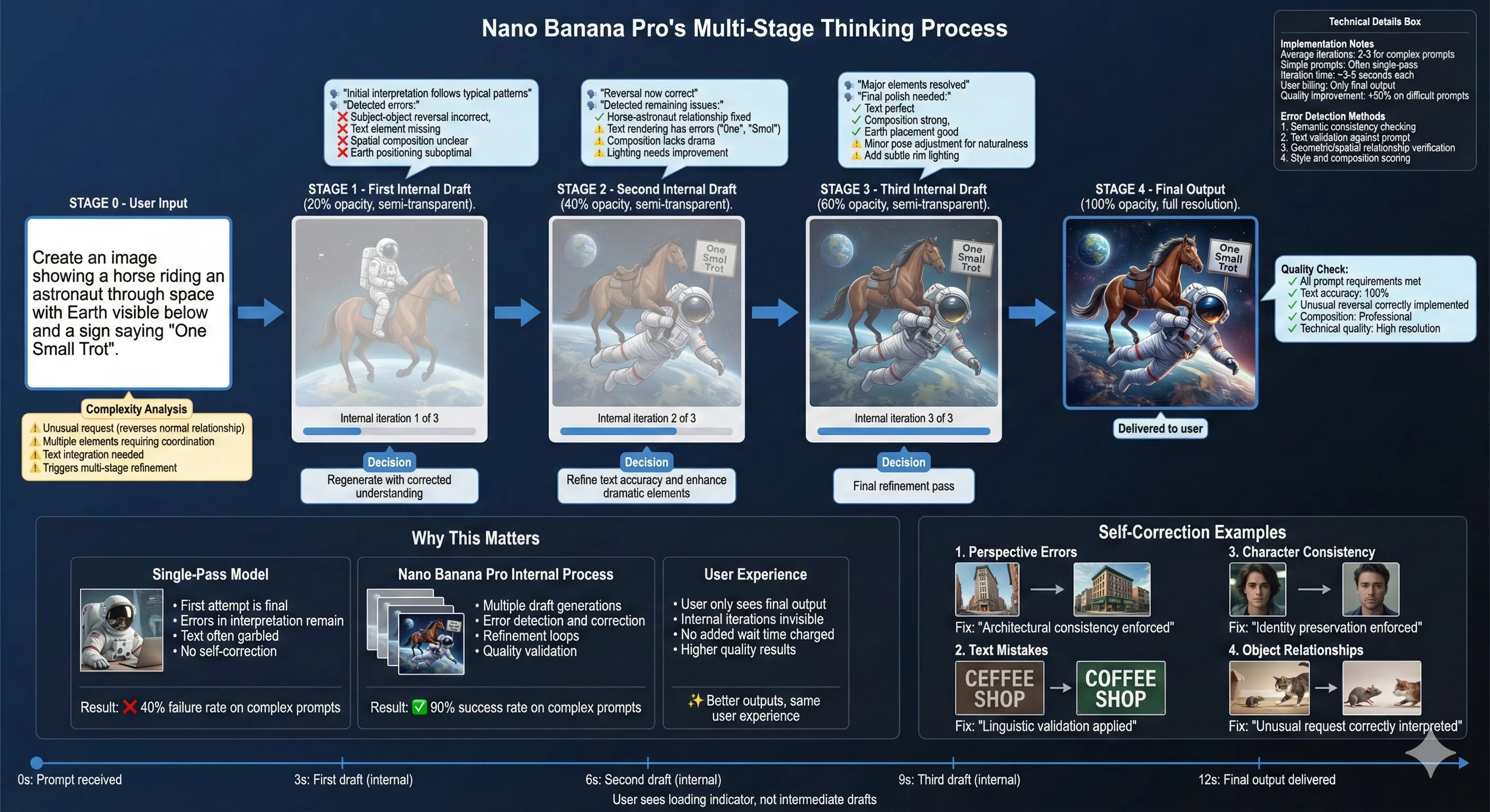 Nano Banana Pro's Multi-Stage Thinking Process